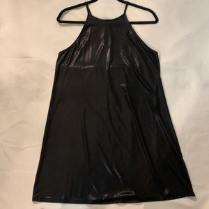 Black Metalic Shift Dress